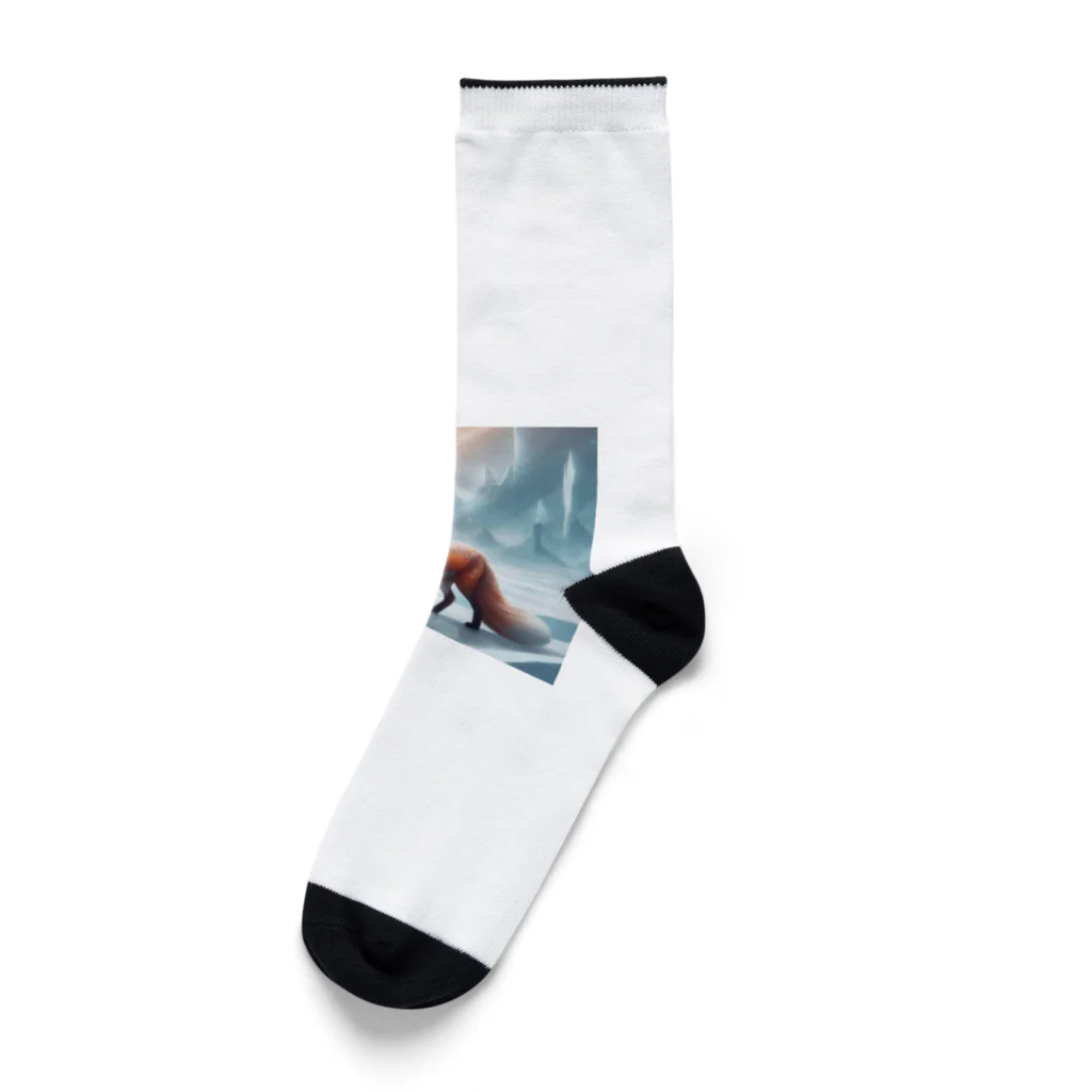 ブルーレイの氷山と狐 Socks