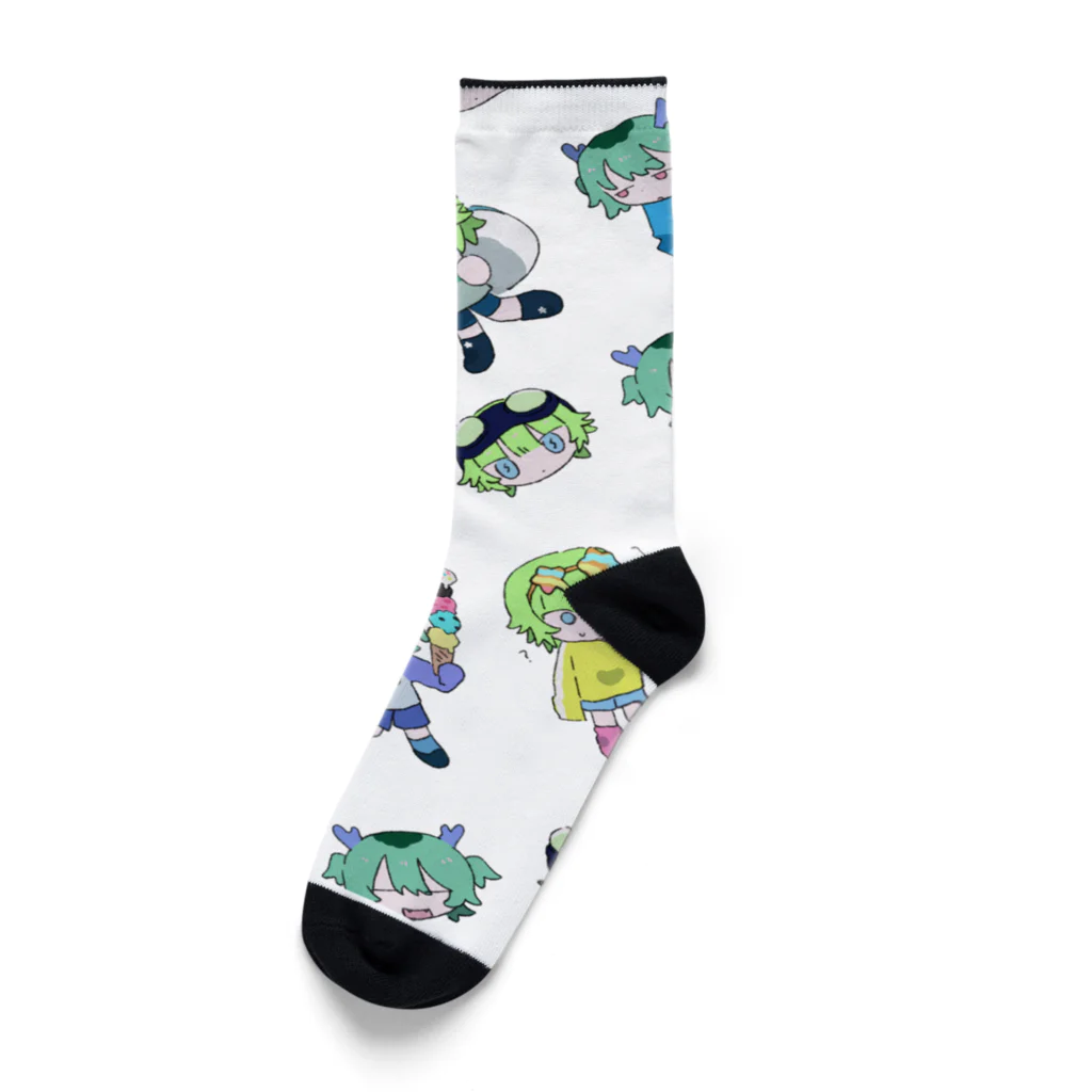 90㌠のわちゃわちゃりゅくたま Socks