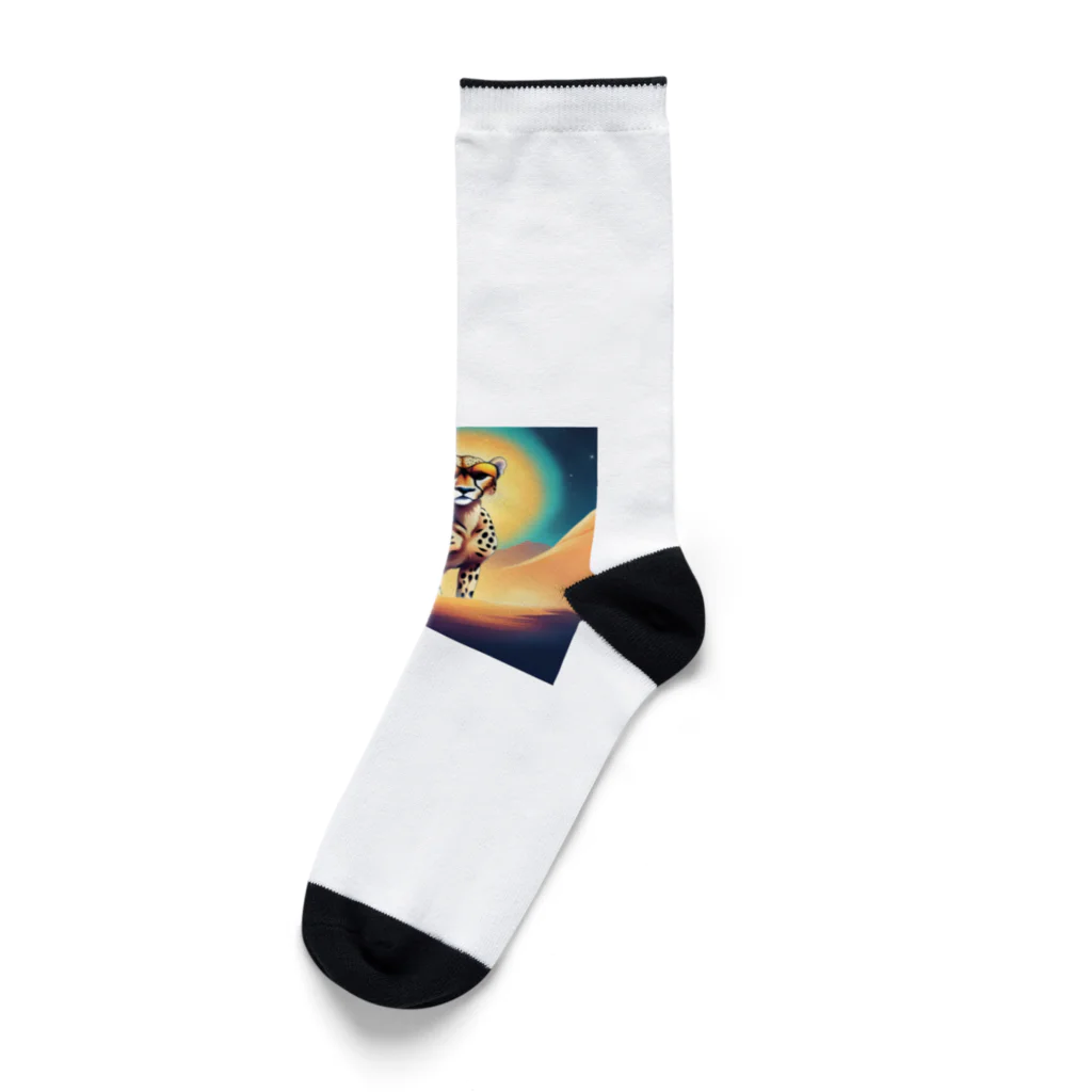 gongaaaaのかっこよくて可愛いチーター Socks