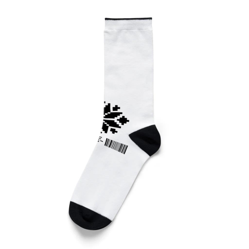 おもちショップの雪のドット結晶 Socks