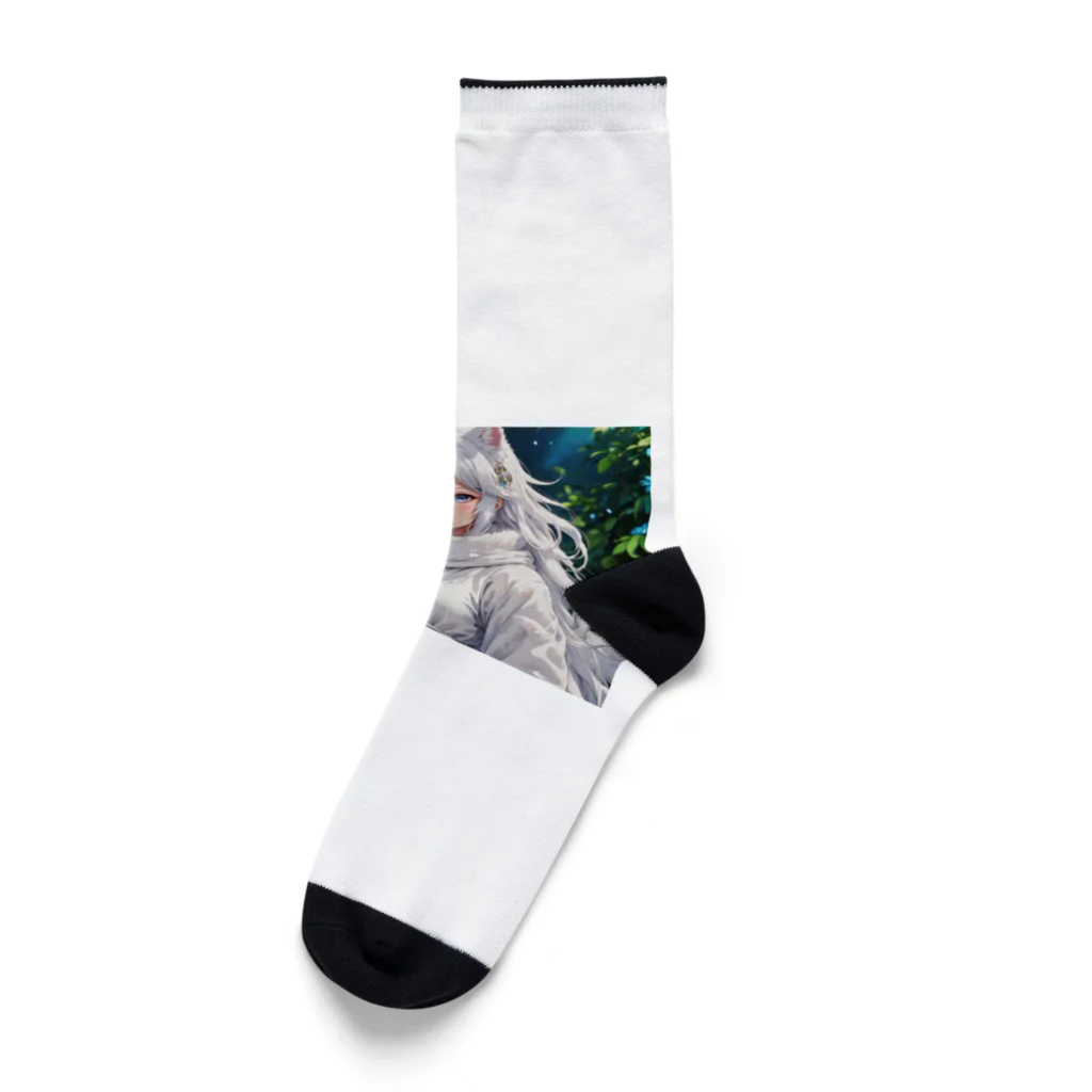 巫女スタぐらむのもふもふの巫女 Socks