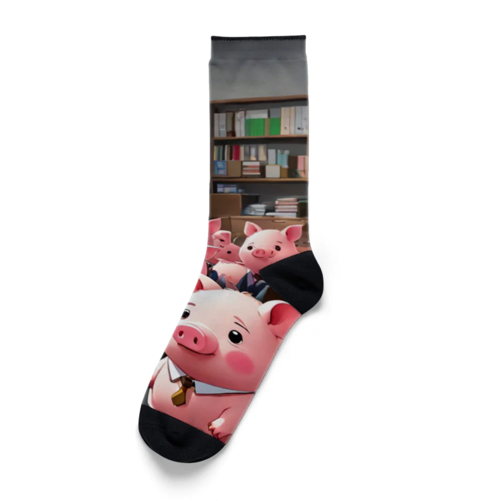 MTHの会社のらいんあっぷをするみにぶた管理製品 Socks