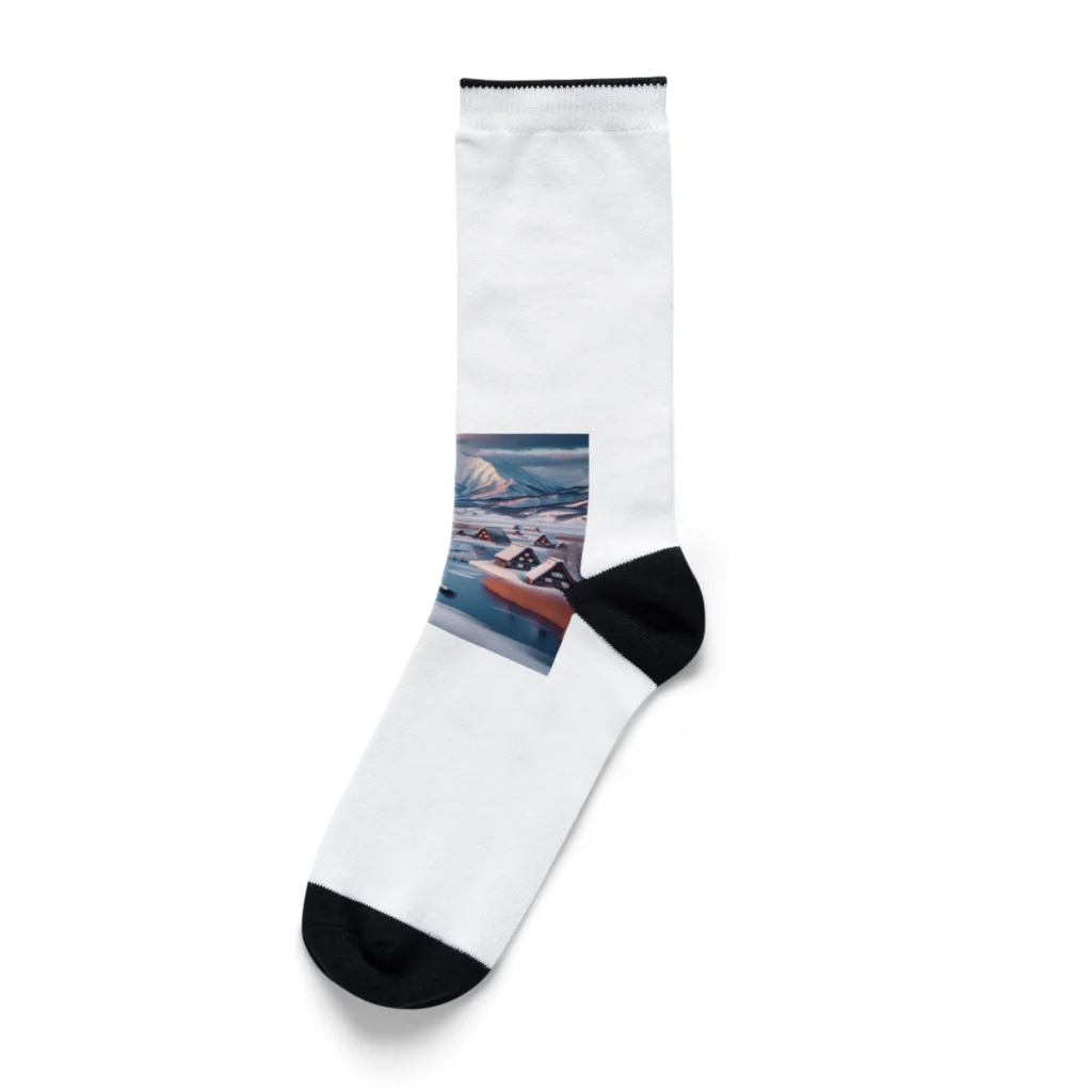 うさぎのモデル北海道 日本の田舎 アパレル Socks