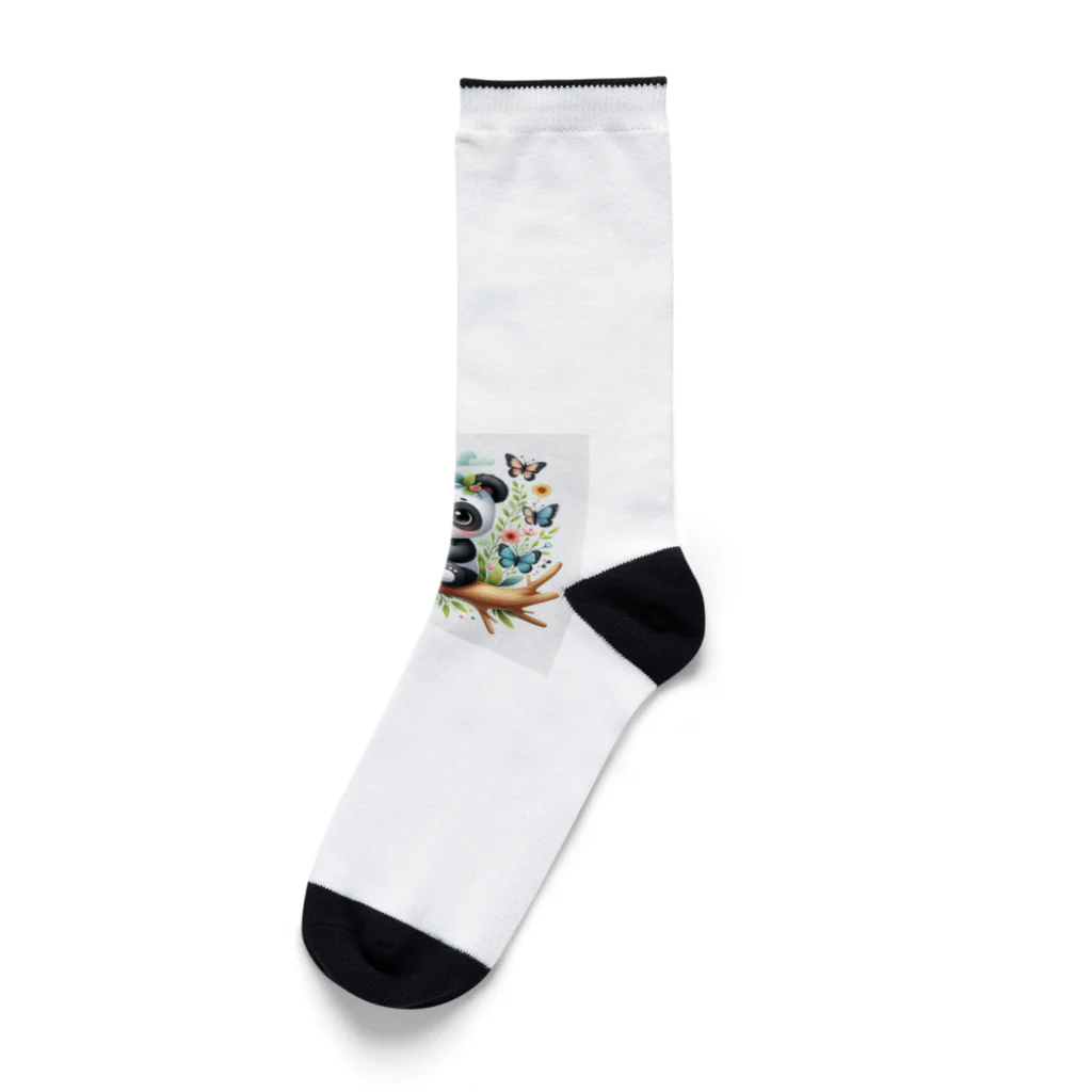 アミュペンの悲し座りパンダ Socks