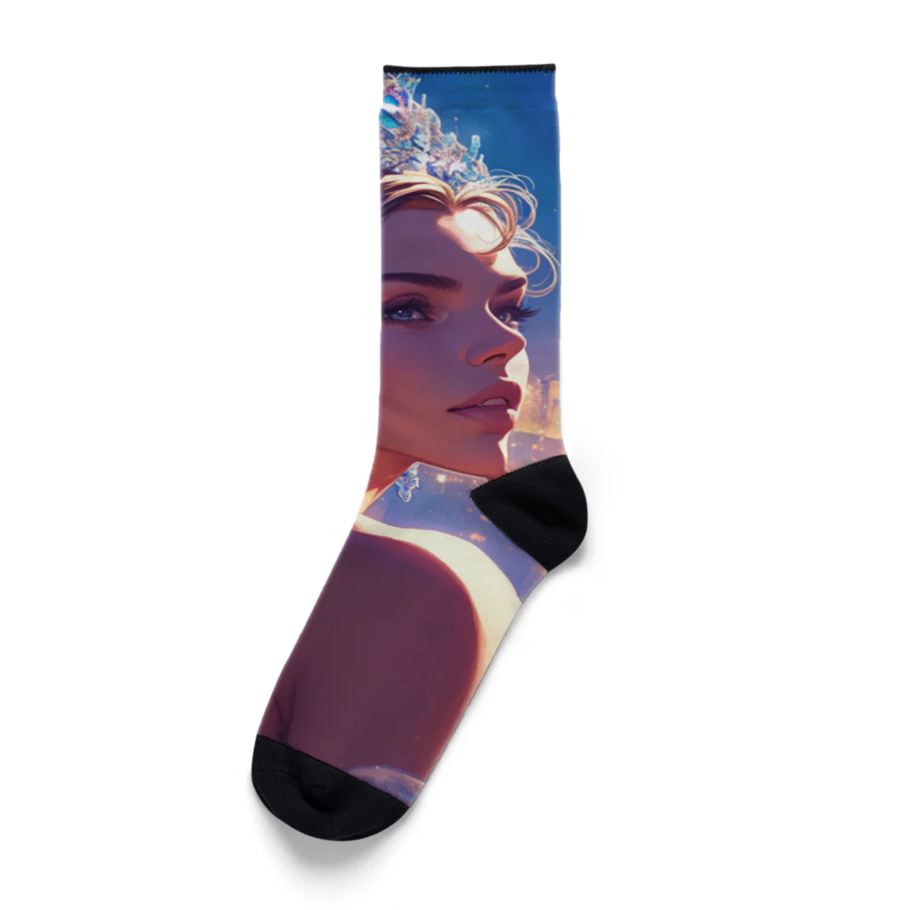 AQUAMETAVERSEの宵闇に輝くクリスタルの女王 Marsa 106 Socks