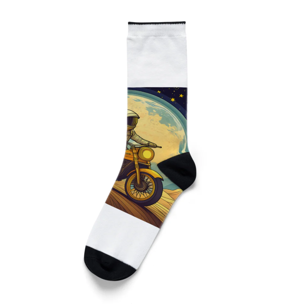 shime_savaの月面バイク乗り Socks