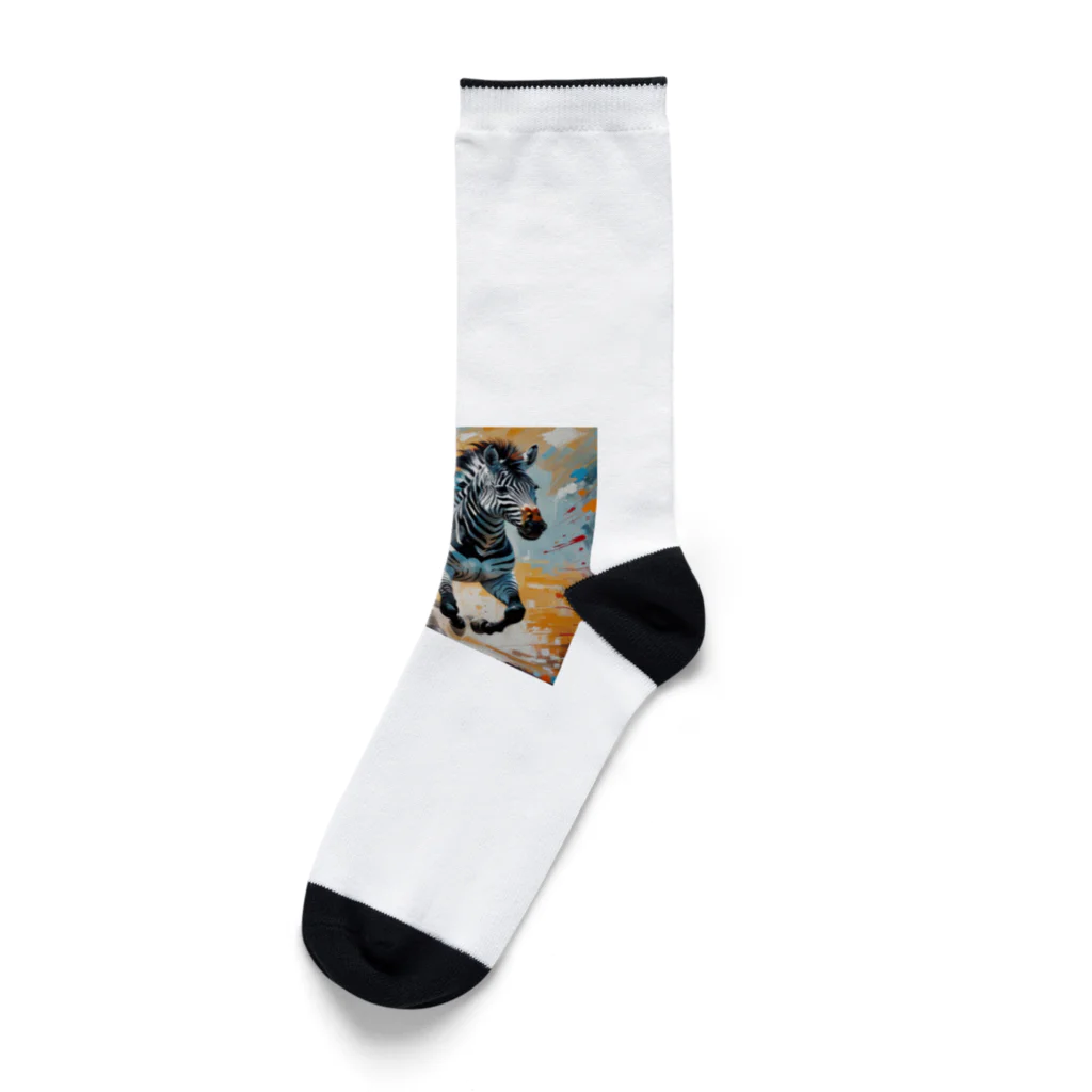 sakucchoの神秘なシマウマ Socks