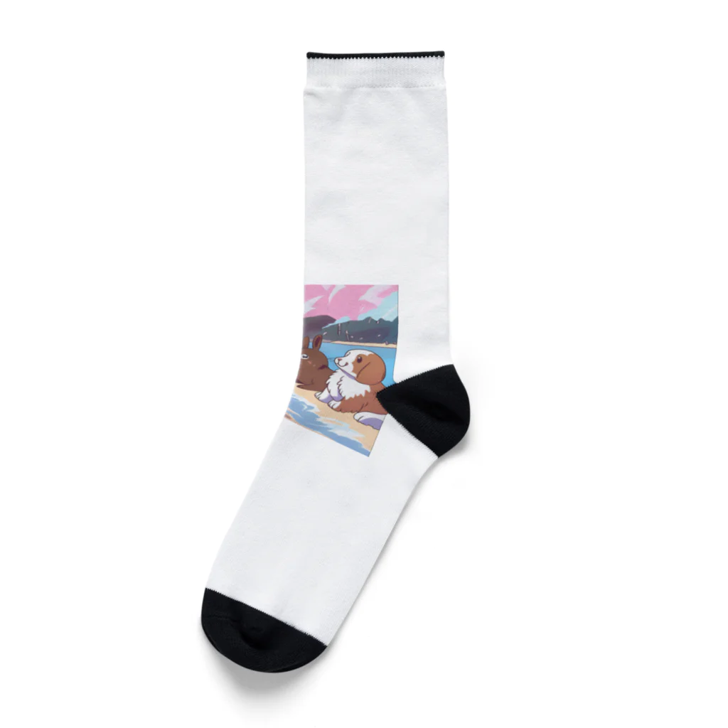 Chama's shopのビーチアニマル Socks