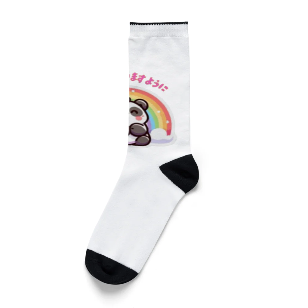 masakichi0027の虹色パンダ Socks