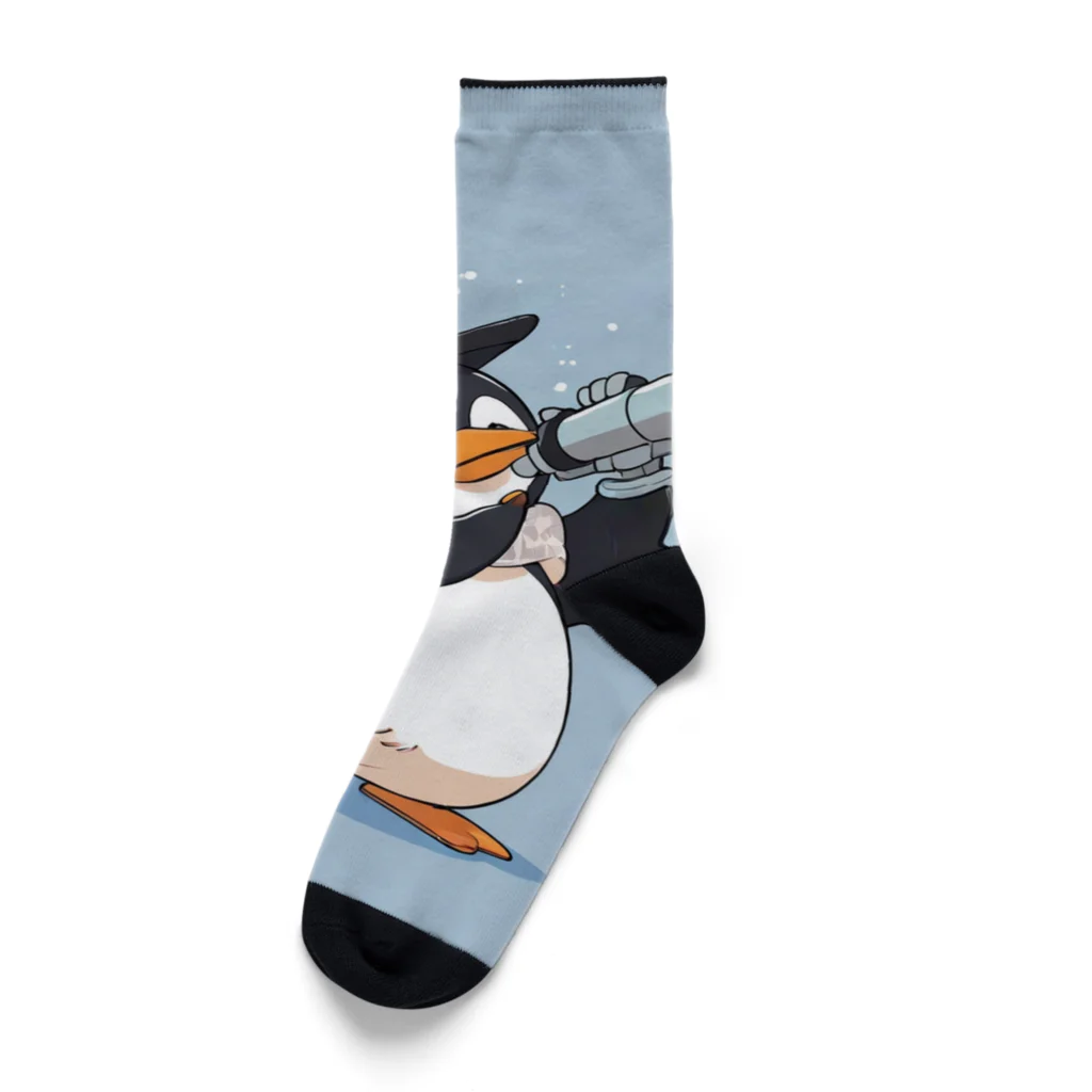 ganeshaのおもちゃの望遠鏡でかわいいペンギンに会おう Socks