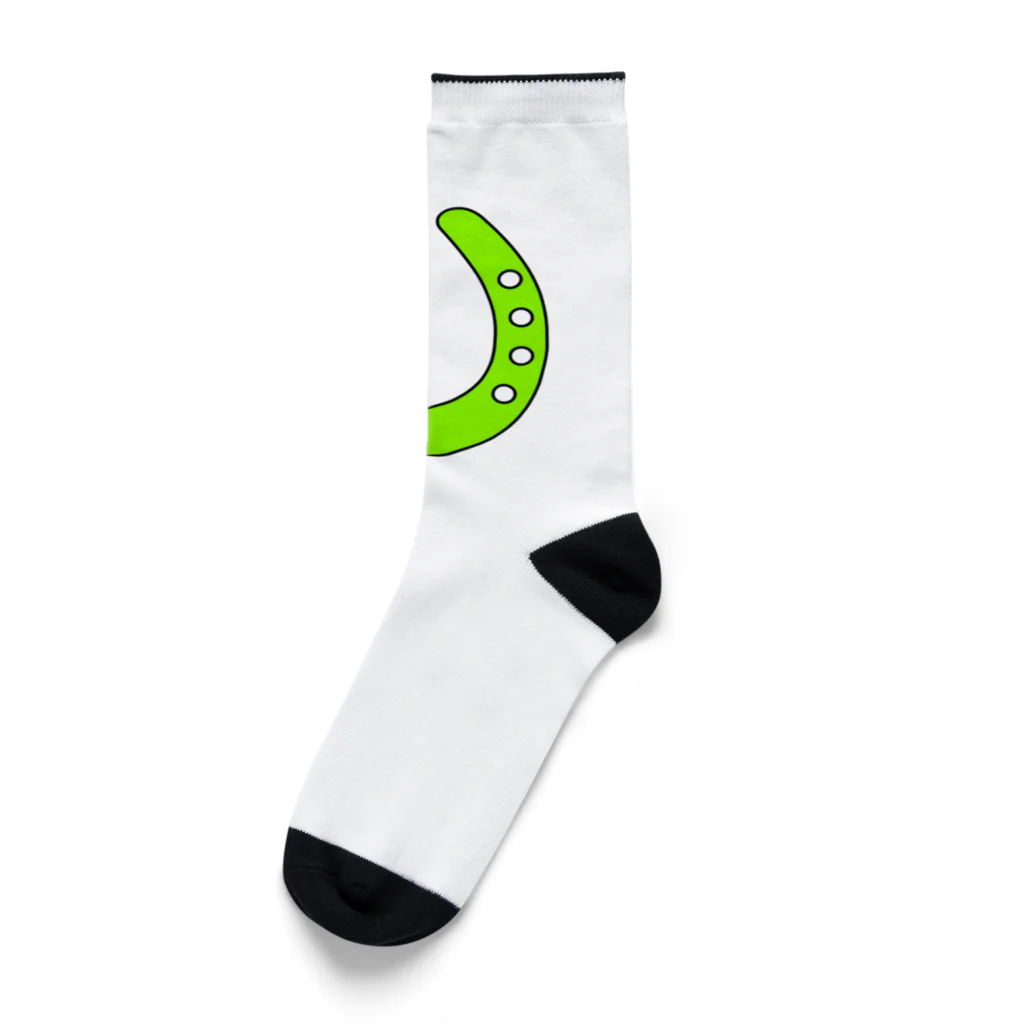 umajoの馬蹄（ホースシュー）Yellow Green Socks