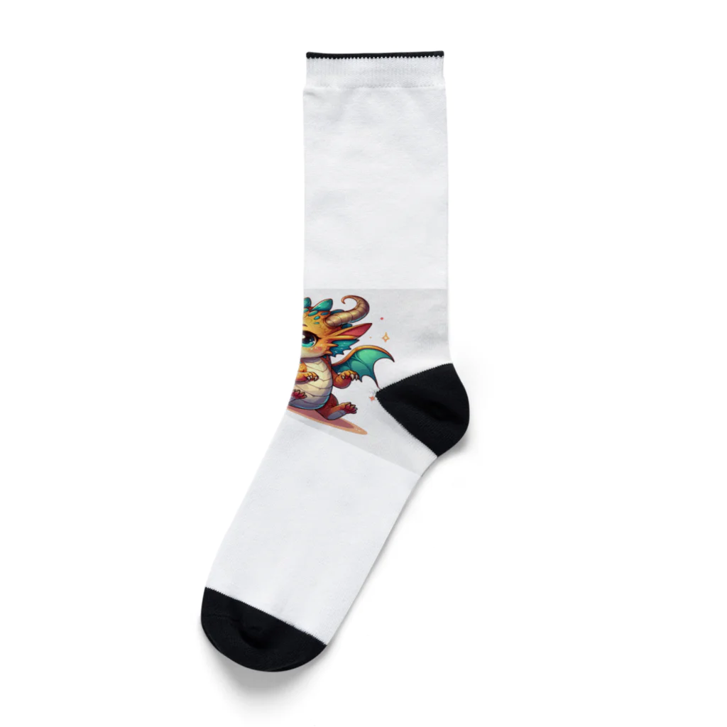 Jonnybanbanの可愛らしい龍の男の子 Socks