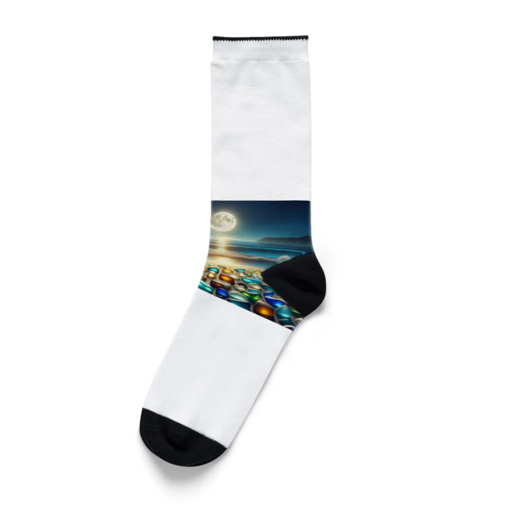 yunakiziの夜に輝くシーガラス Socks