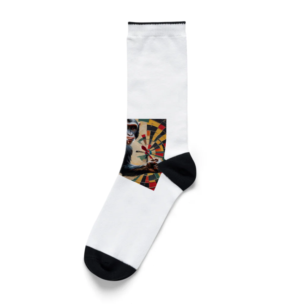 noBuのダーツをしているサル Socks