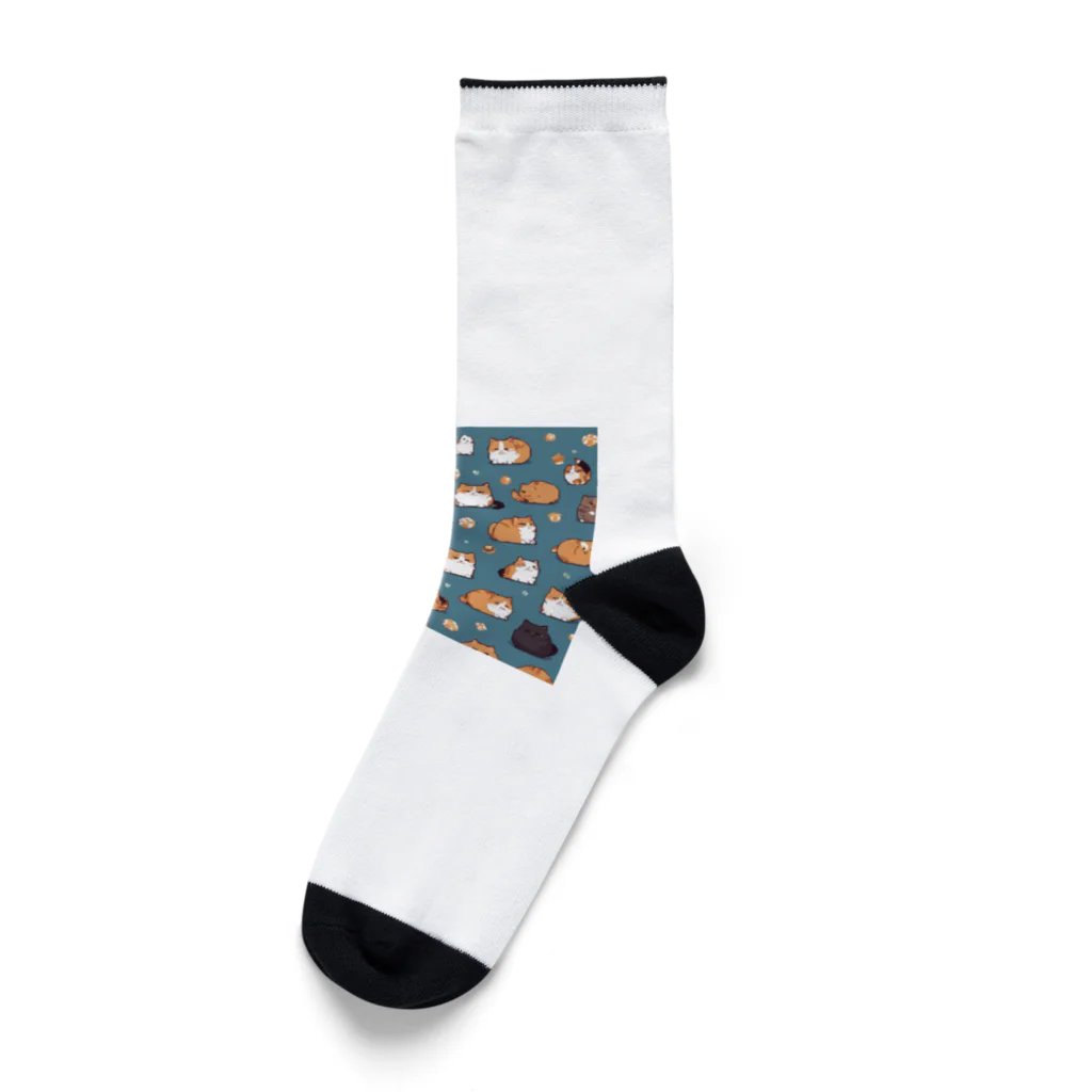 AokikkiYunのくるくるマンチカン Socks