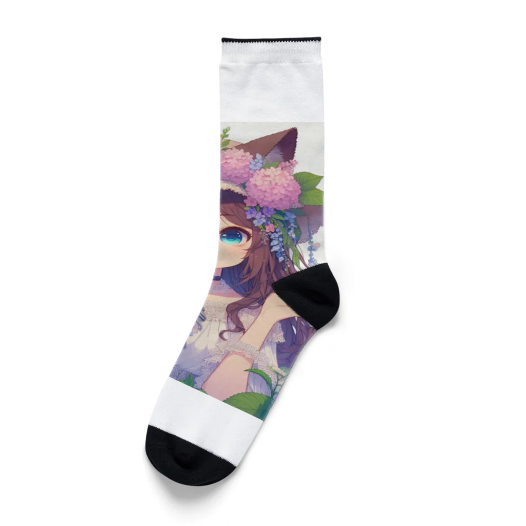 yos-1292583のねこニコばん Socks