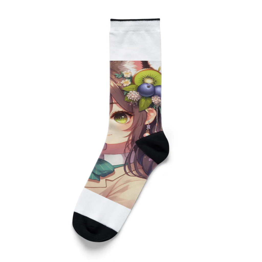 yos-1292583のねこニコばん Socks