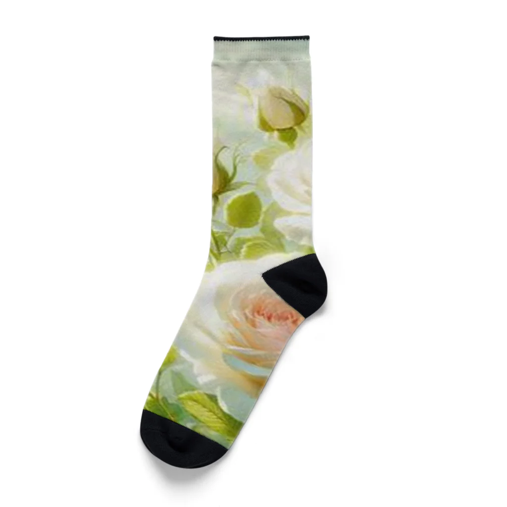 Rパンダ屋の「白薔薇」グッズ Socks