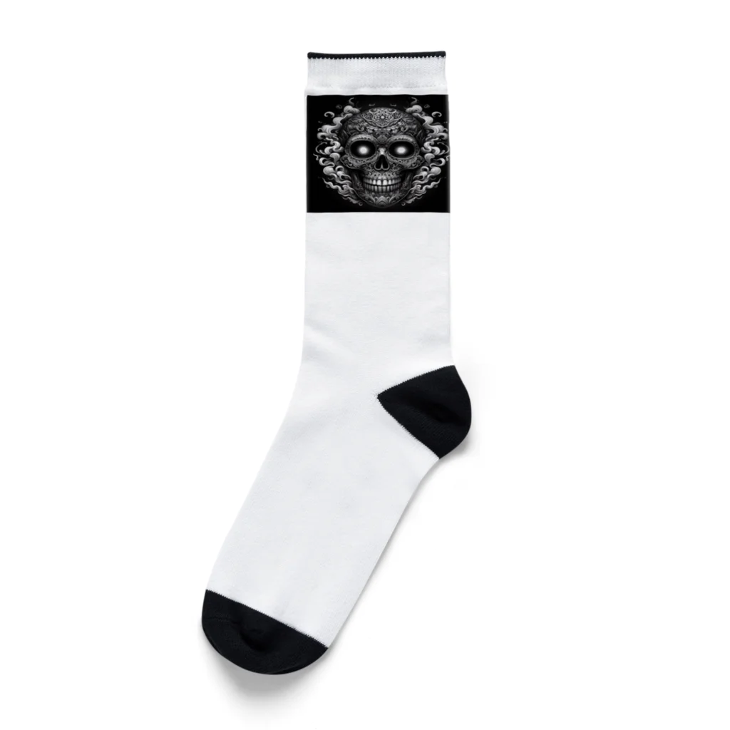 rinaPoohのドクロ Socks