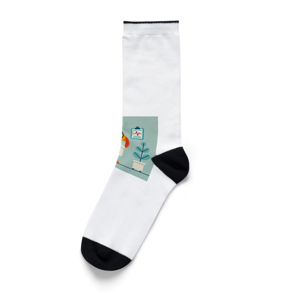 海の幸のドクターフィッシュ医師 Socks