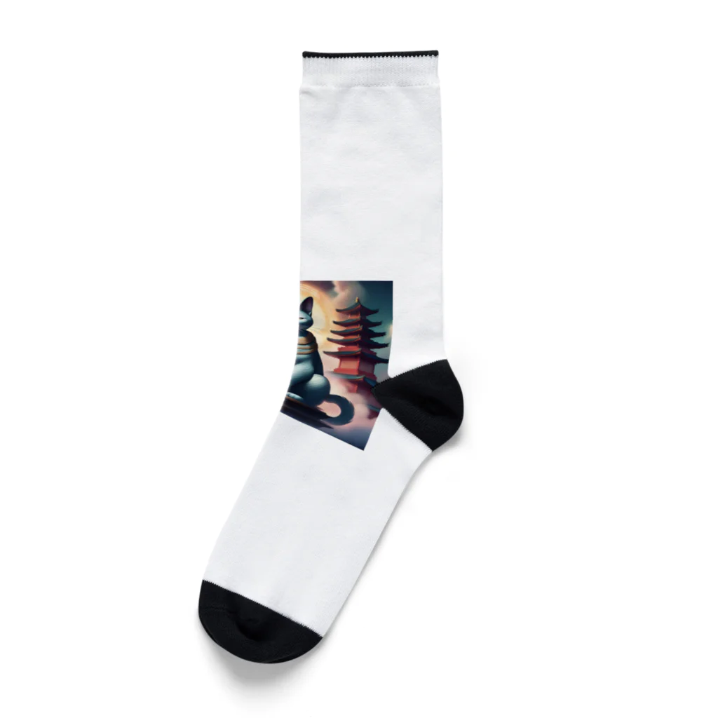 ねむねこのお店の大仏風猫 Socks