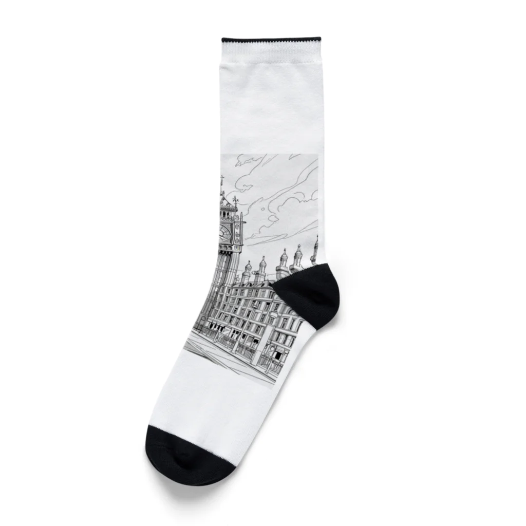 ZZRR12のロンドンの時計塔 Socks