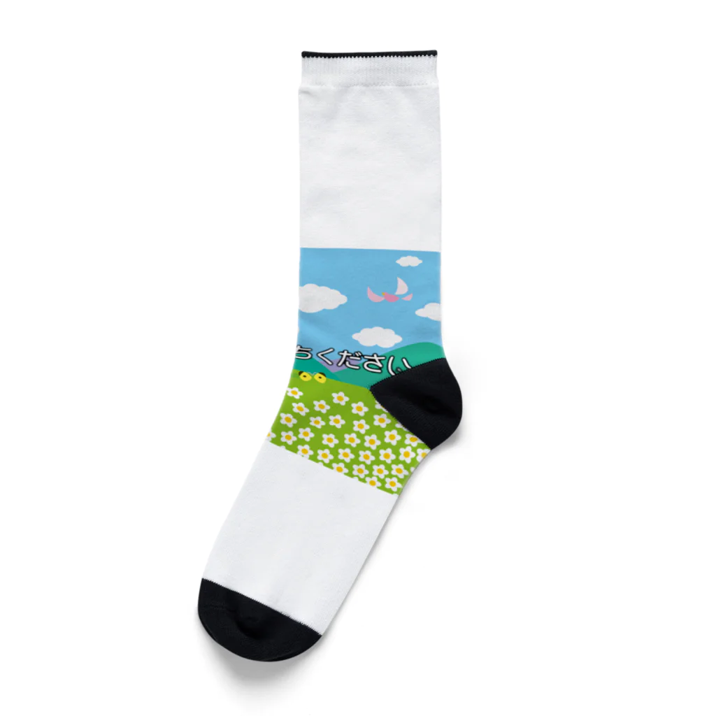 kimchinのテレビの<しばらくお待ちください>のテロップ画面 Socks