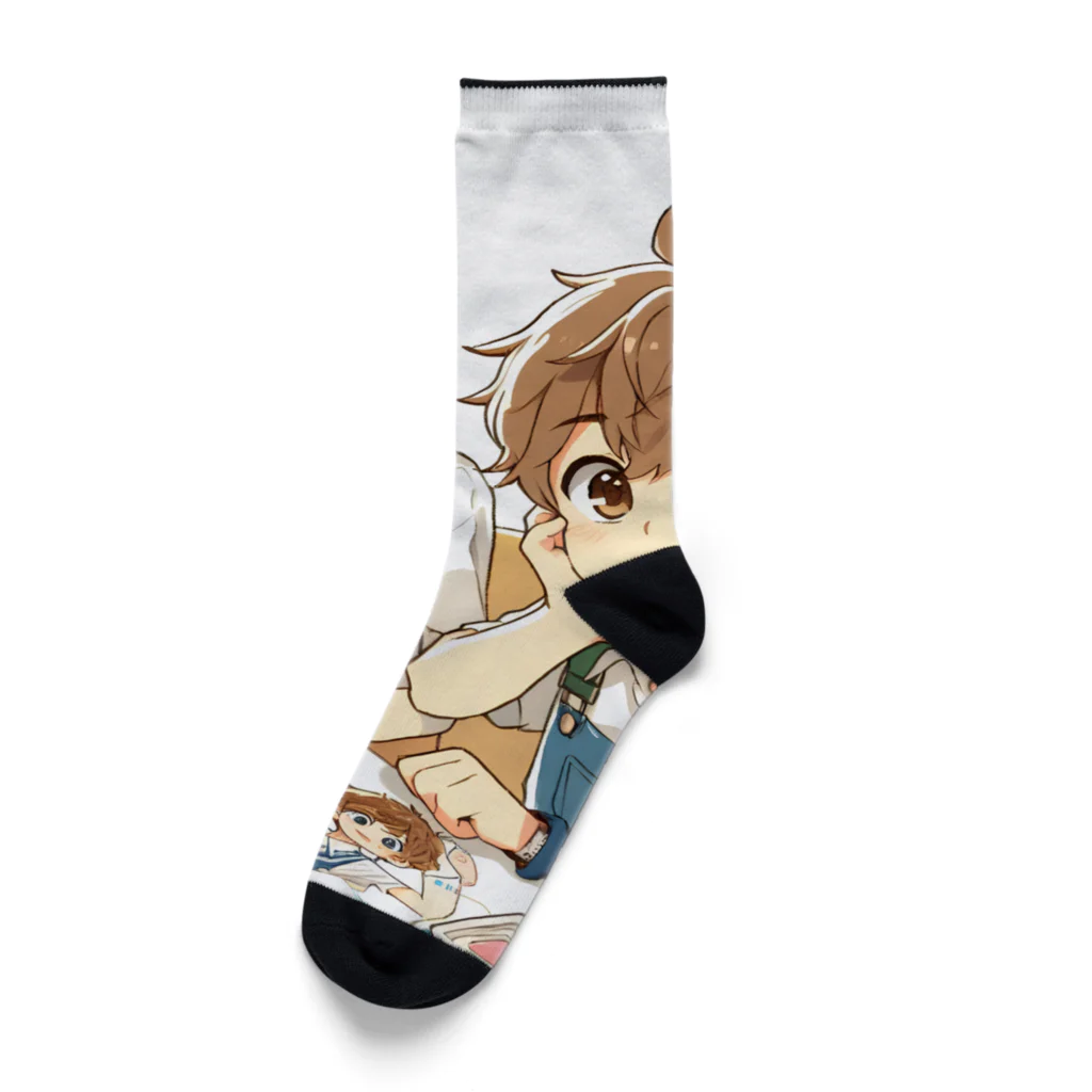 可愛い男の子イラスト販売所　By,keicyanの男の子　中学1年生　美術部 Socks