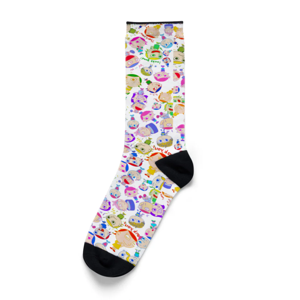 charlolのメニメニメニカラフルファミリー Socks