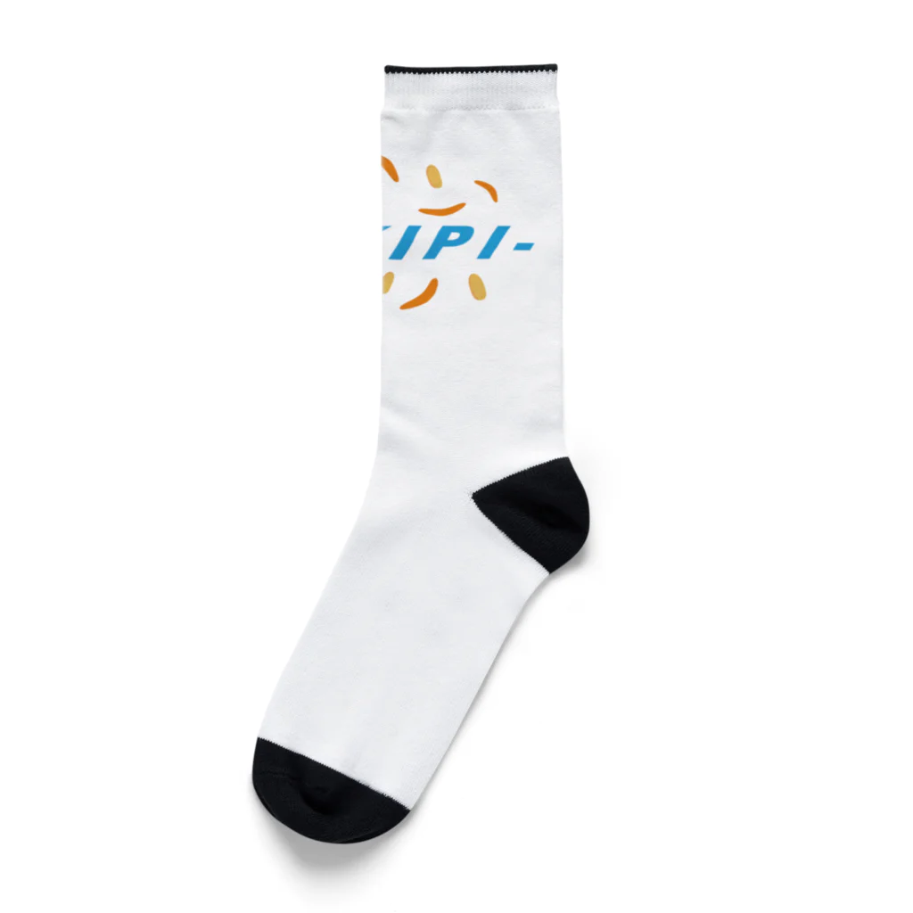 うさぎちゃんアイランドのKAKIPI- ロゴ 青 Socks
