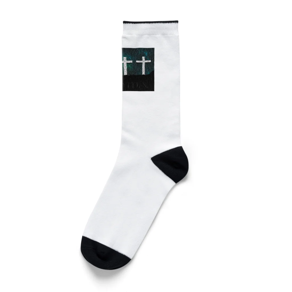 Ａ’ｚｗｏｒｋＳのGOLGOTHA OIL PAINTING Socks