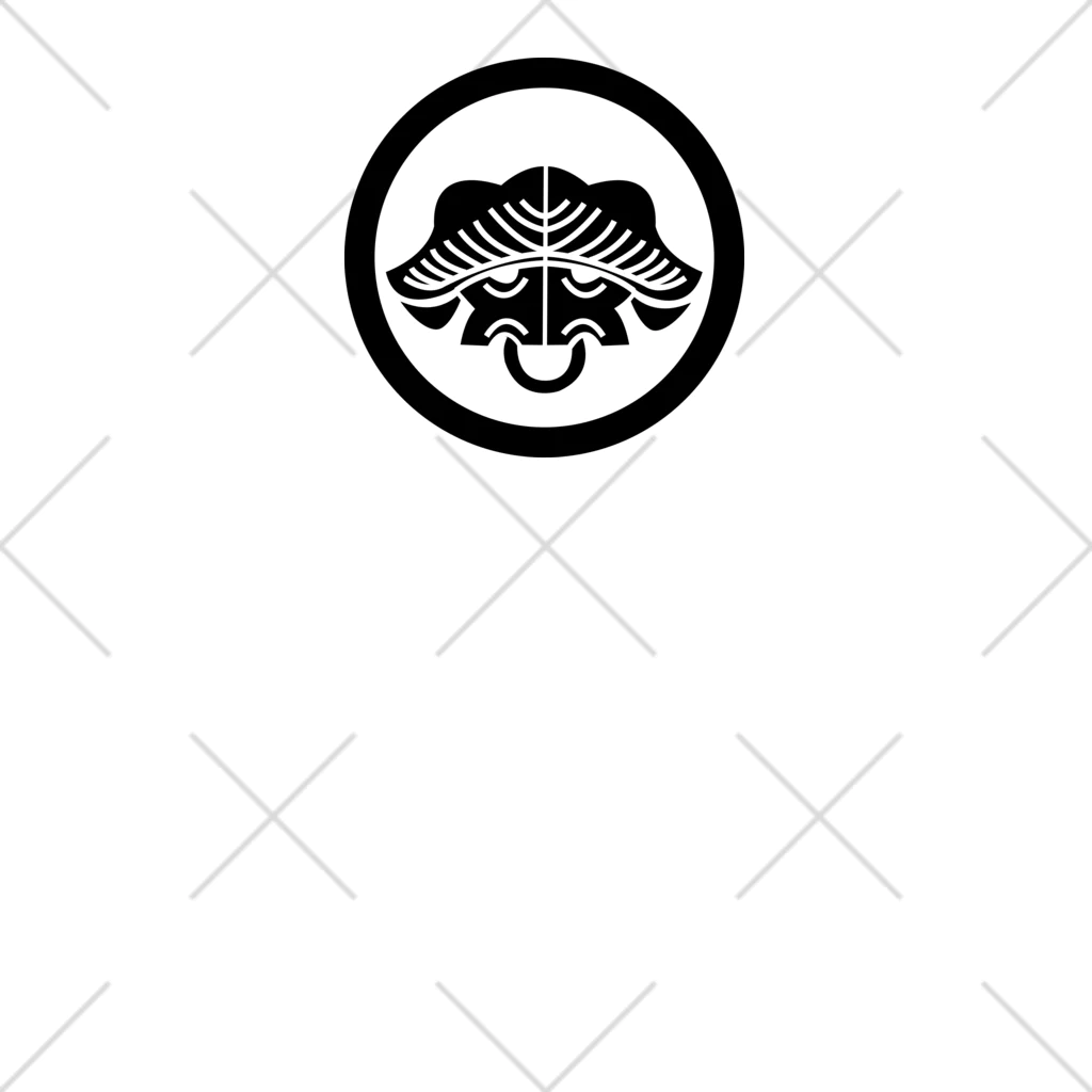 『NG （Niche・Gate）』ニッチゲート-- IN SUZURIの動物家紋。丸に一つ松スイギュウh.t. 黒 ソックス