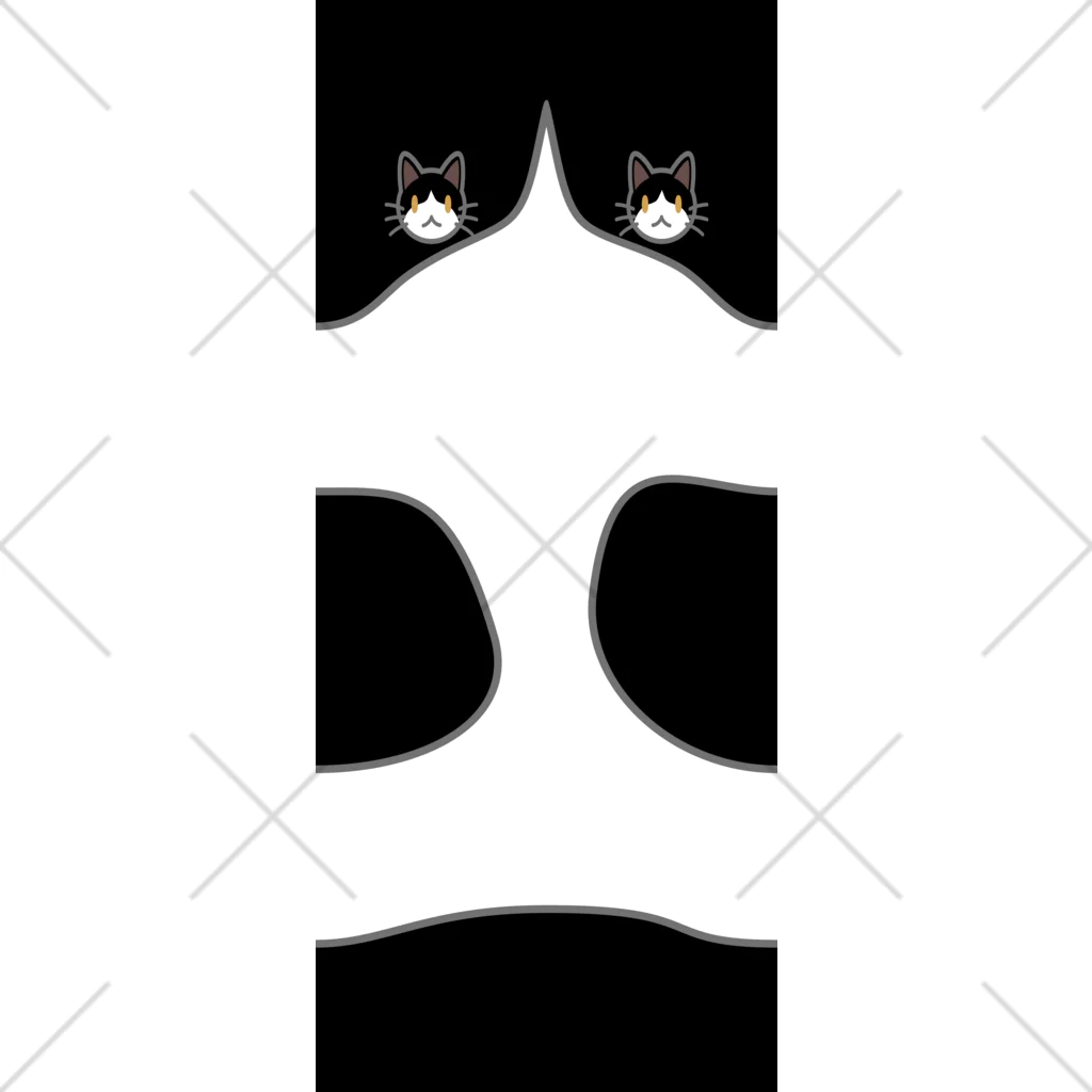 ハナイとトンのうちの猫とおそろいコーデ（白黒） Socks