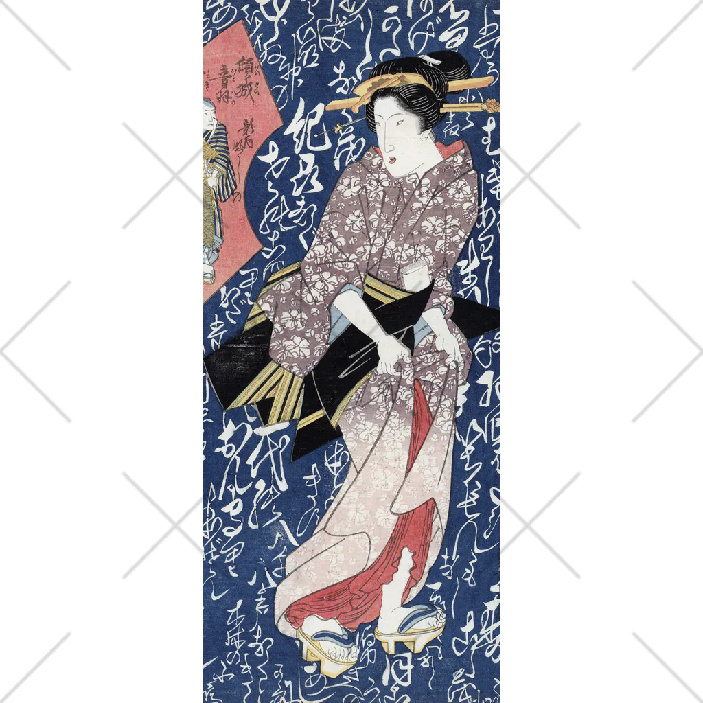 PALA's SHOP　cool、シュール、古風、和風、の和風　浮世絵 「渓斎英泉 」美人画 Socks