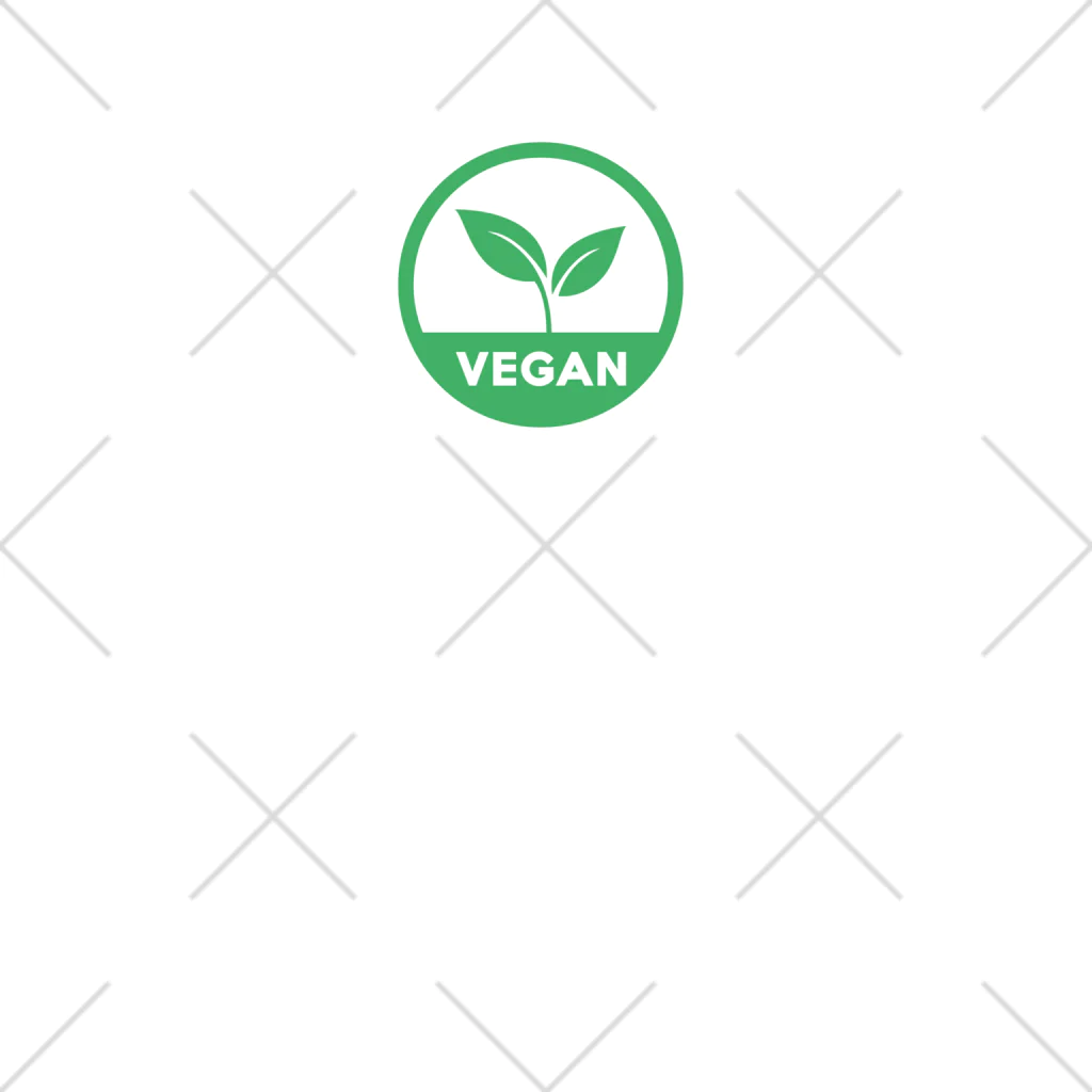 VEGAN SHOP FREEのビーガン葉っぱシンボル（緑） ソックス