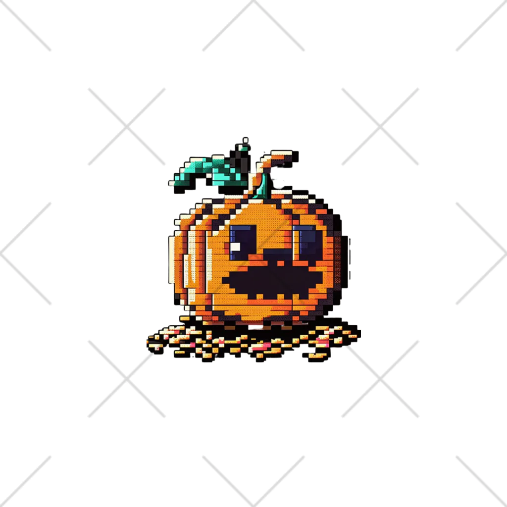 朱音琴音のドット絵のハロウィンかぼちゃのおばけ Socks