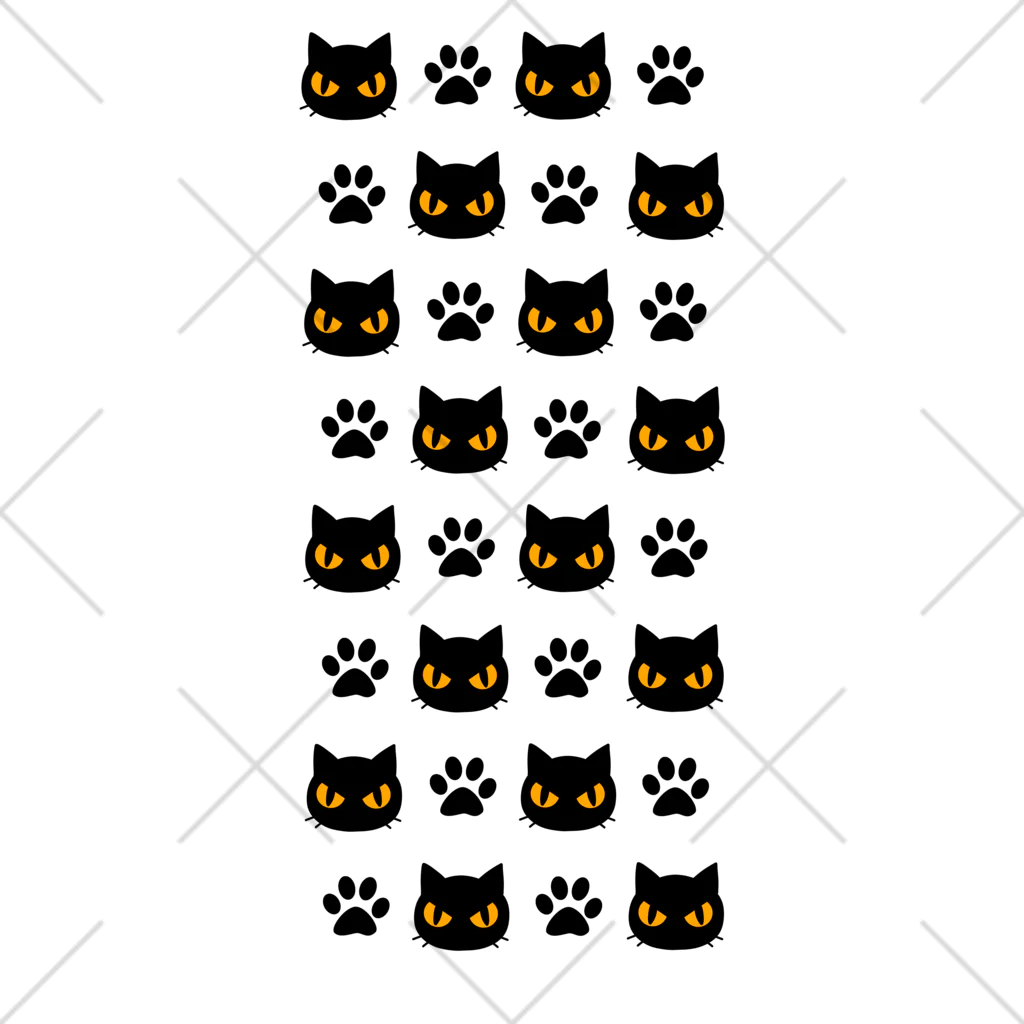 mkumakumaの黒猫と足跡白 ソックス