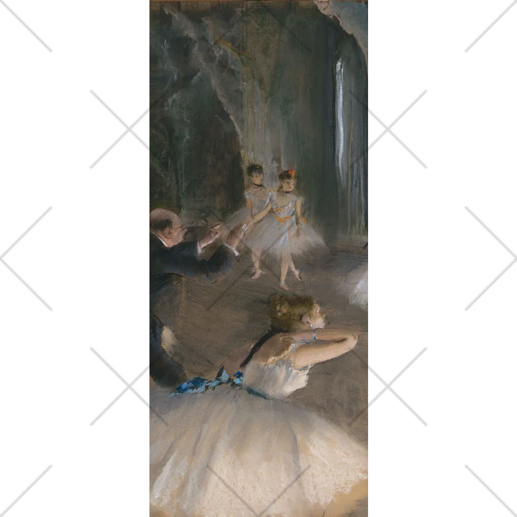 名画館のドガ「舞台のバレエ稽古」　エドガー・ドガの絵画【名画】踊り子シリーズ Socks