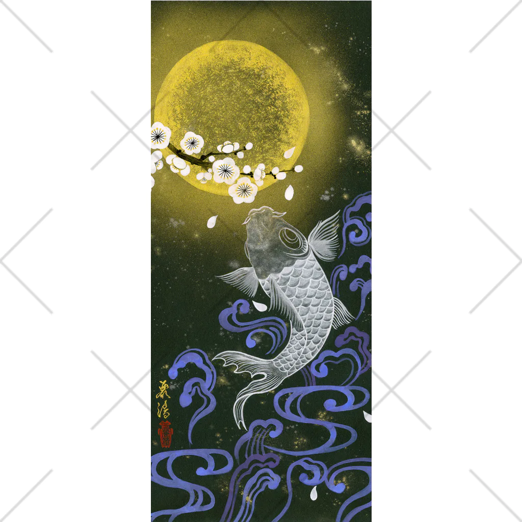 REISEI麗清-ARTの書画家：麗清REISEI「大吉祥昇り鯉 AUSPICIOUS RISING CARP」3 ソックス