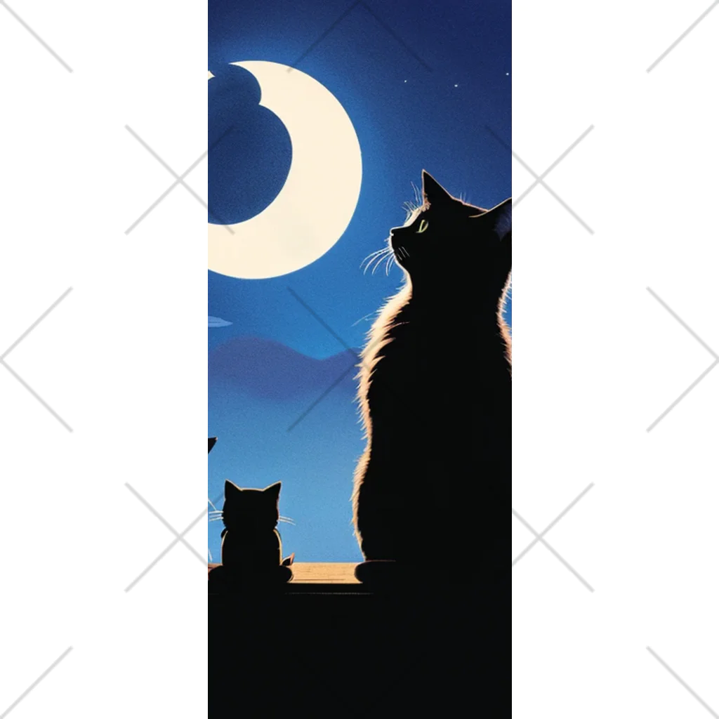 幸運のしっぽの月夜と黒猫 ソックス