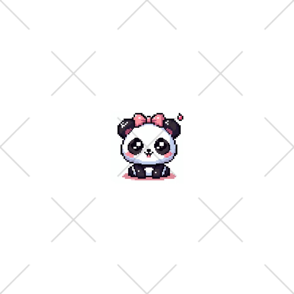 ぺけぽんオリジナルグッズのドット絵かわいいパンダちゃん ソックス