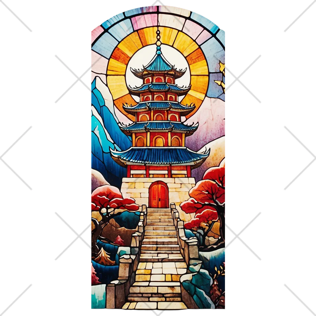 中華呪術堂（チャイナマジックホール）の彩色玻璃中国塔 ソックス