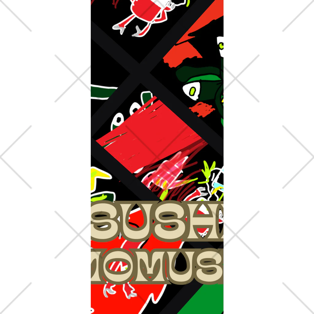 泡人FAMILIA🐩フィジカルマーケットのサバマンと寿司イモムシのグッズたち Socks