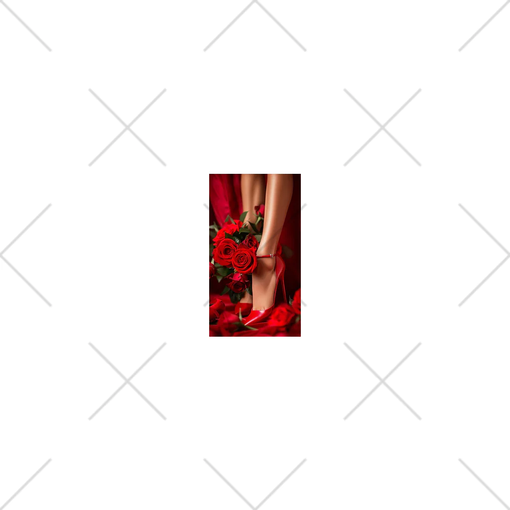 ニゴ猫　shopのred Rose heel  Socks