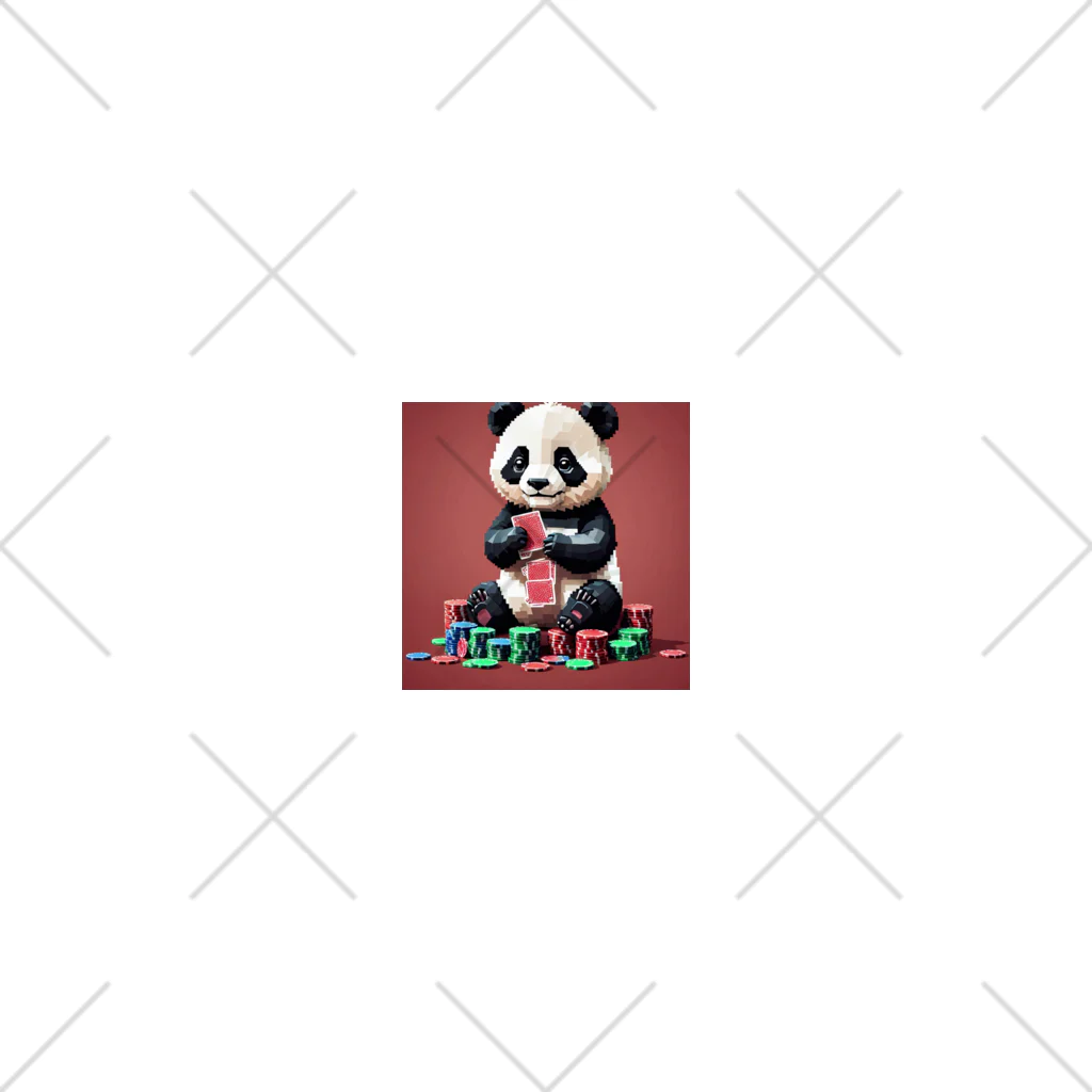 ayame_0923のポーカーをするパンダは、愛らしい姿でチップを扱う。 ソックス