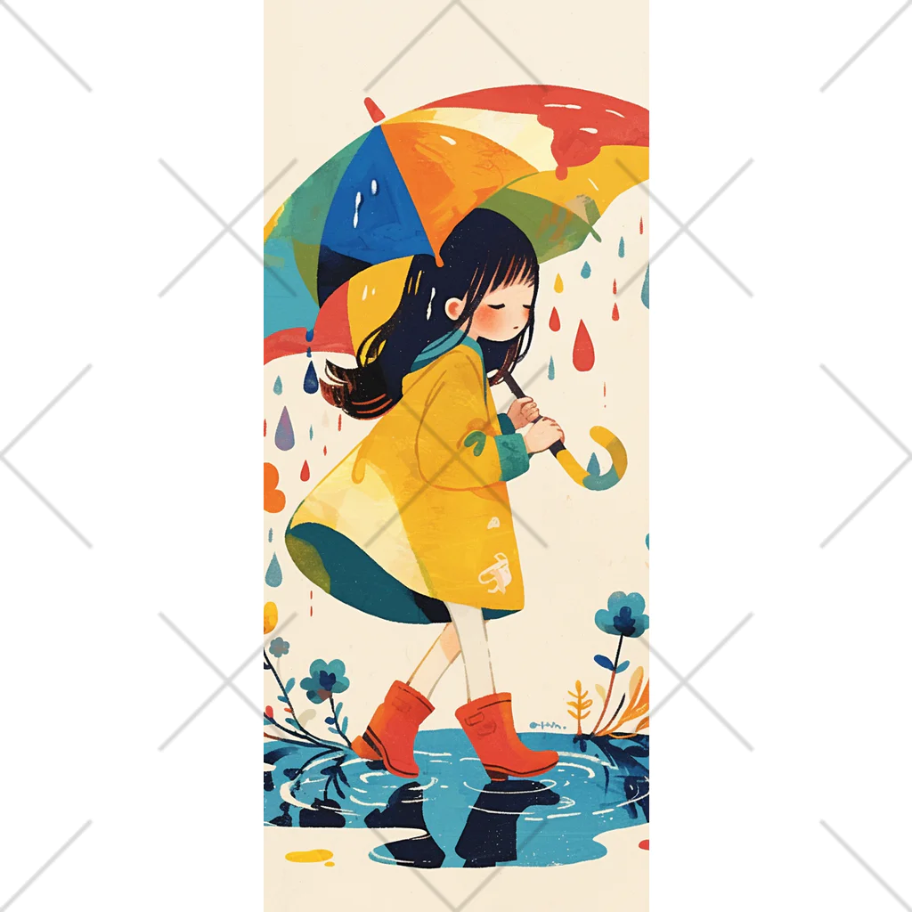 AQUAMETAVERSEのカラフルな雨の日  Hime  2530 Socks