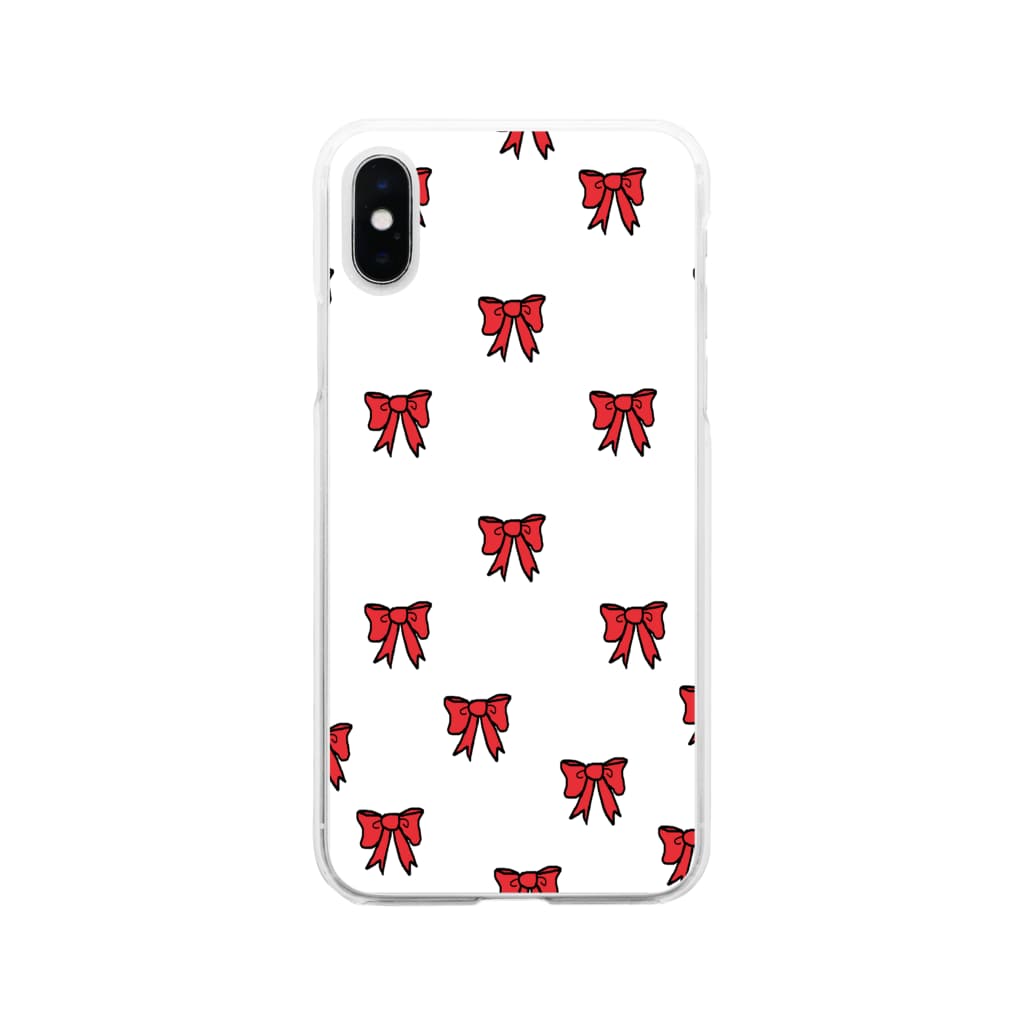リボン柄 ちゃんななのショップ Chan Nana Karaage のソフトクリアスマホケース Iphoneケース 通販 Suzuri スズリ