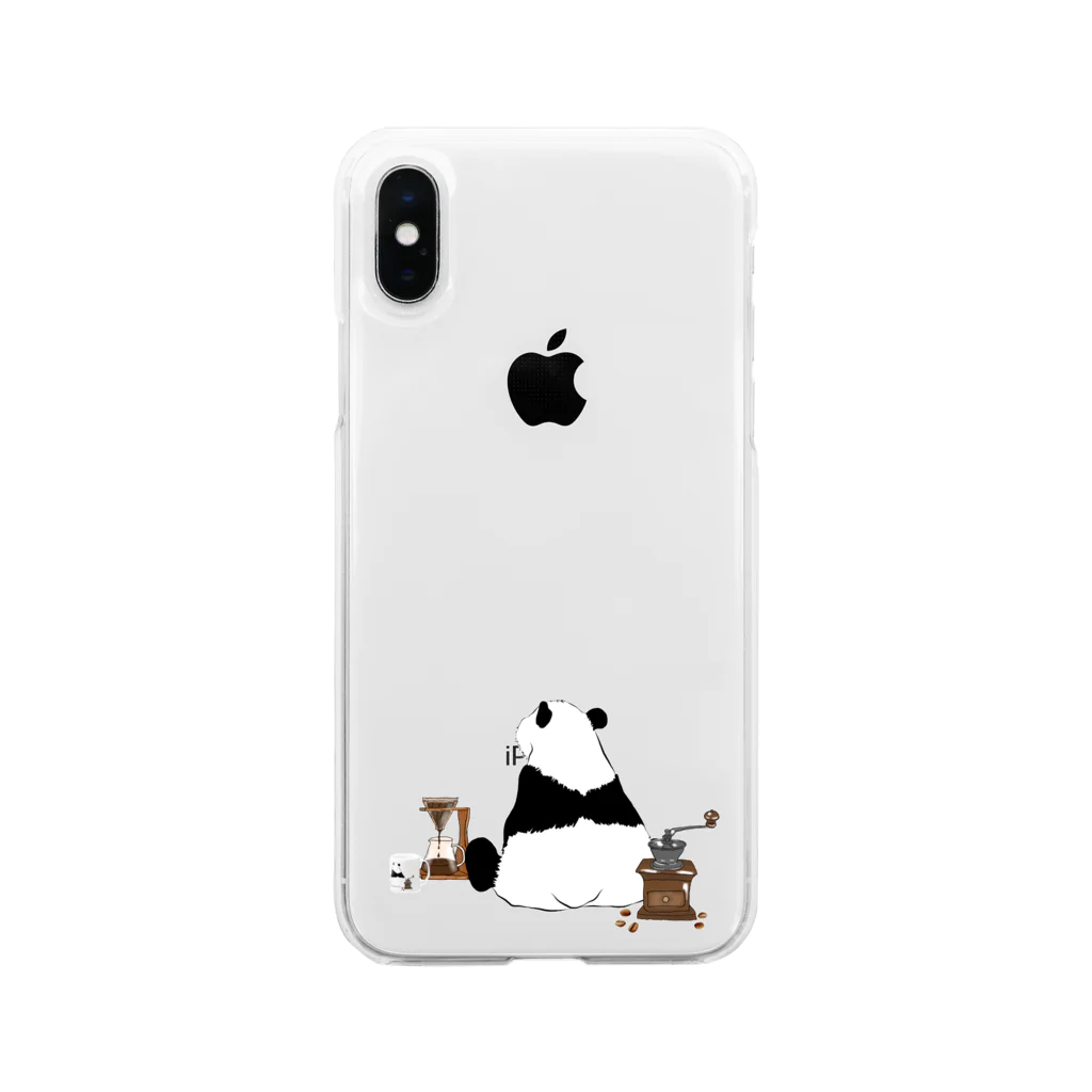 KaNaN〜パンダのドリップ待ちのパンダ🐼 Soft Clear Smartphone Case