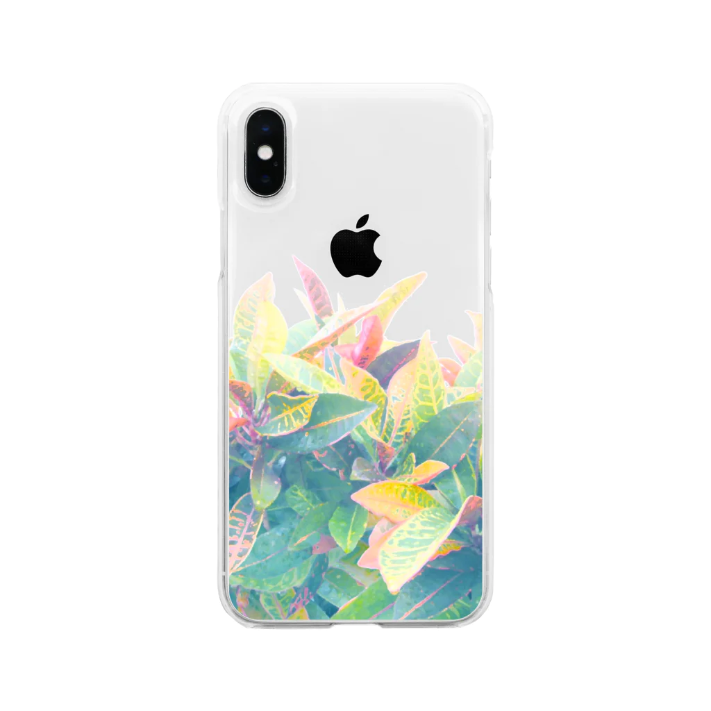 dizzyの南国の葉っぱ ３🌿 Soft Clear Smartphone Case