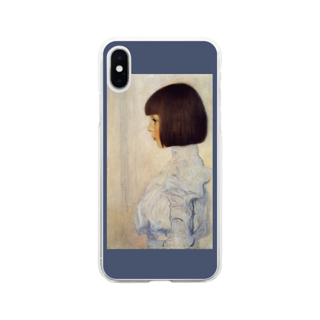 SONOTENI-ARTの001-004　グスタフ・クリムト　『ヘレーネ・クリムトの肖像』　クリア　スマホケース　iPhone XS/X専用デザイン　CC2 Soft Clear Smartphone Case